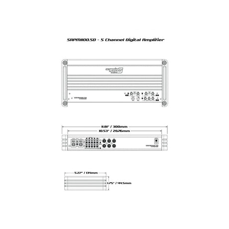 SRPM Stroker 5-Channel Full Range Class-D Amplifier - SRPM1100.5D