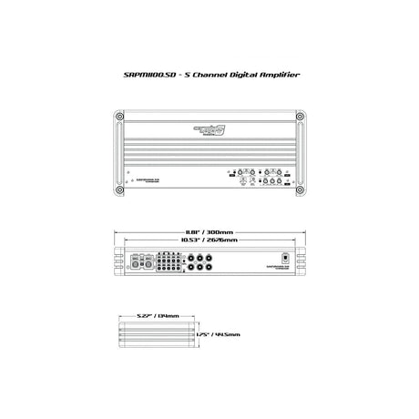 SRPM Stroker 5-Channel Full Range Class-D Amplifier (White) - SRPM1100.5DW