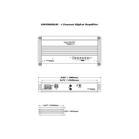 SRPM Stroker 1-Channel Class-D Monoblock Amplifier (White)-SRPM750.1DW