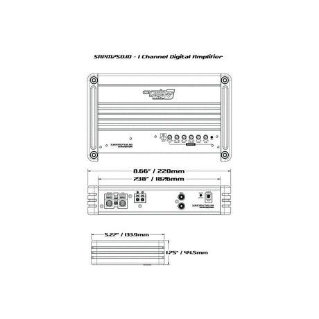 SRPM Stroker 1-Channel Class-D Monoblock Amplifier - SRPM750.1D
