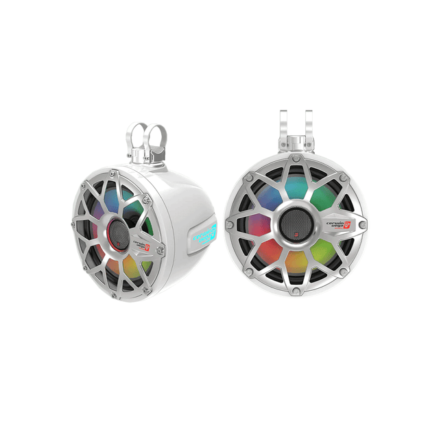 2-Way Speaker System - Pair, Black & White