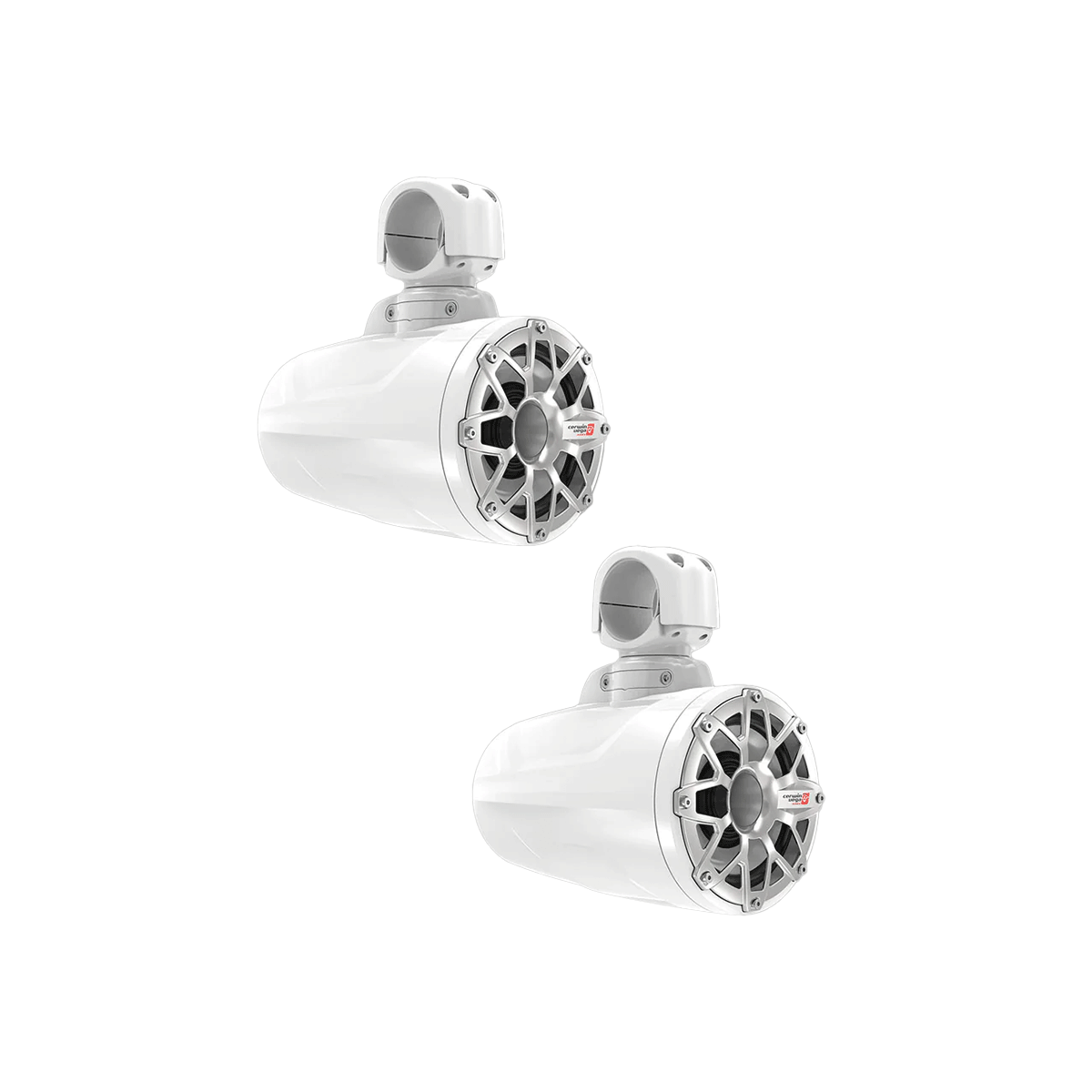 2-Way Speaker System (Pair), Black and White Coated Voice Coil Injection PP Cone Rubber Surround
