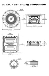 Stroker Series 6.5" 2-Way Component Speaker Set - ST65C