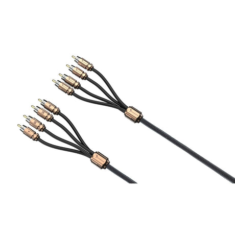 Diamond Audio 10 Ft. 4-Channel Dual Twisted Car Audio RCA Cable