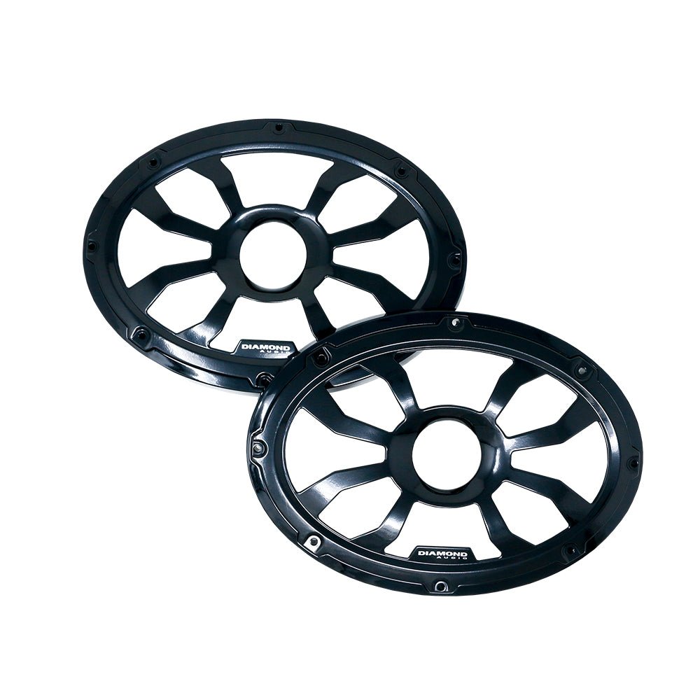 HXM69FBB – 6"x9" Flush Mount Speaker Grills - Black (Pair) - HXM69FBB - Diamond Audio