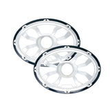 HXM69FGB - 6"x9" Flush Mount Speaker Grills - Brushed Aluminum/Black (Pair) - HXM69FGB - Diamond Audio