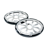 HXM69FGB - 6"x9" Flush Mount Speaker Grills - Brushed Aluminum/Black (Pair) - HXM69FGB - Diamond Audio