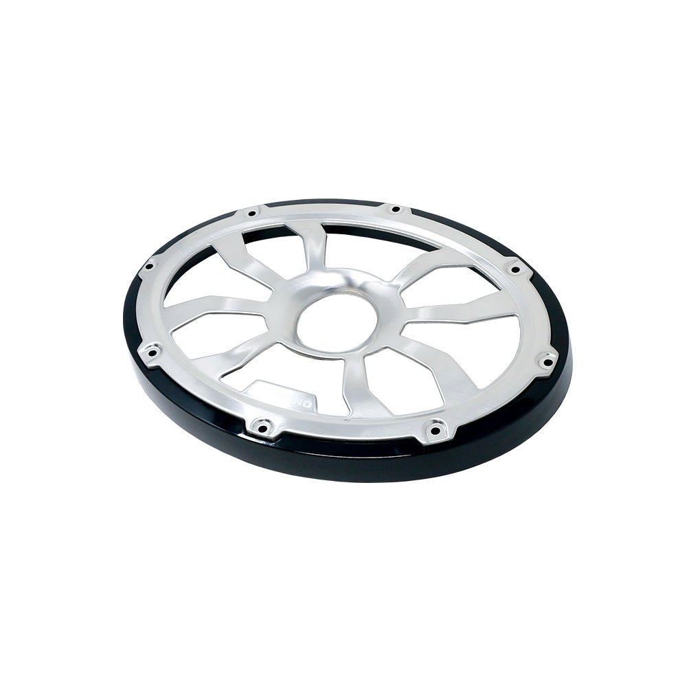 HXM69FGB - 6"x9" Flush Mount Speaker Grills - Brushed Aluminum/Black (Pair) - HXM69FGB - Diamond Audio