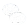 HXM69FWW - 6.5" Flush Mount Speaker Grills - White (Pair) - HXM69FWW - Diamond Audio