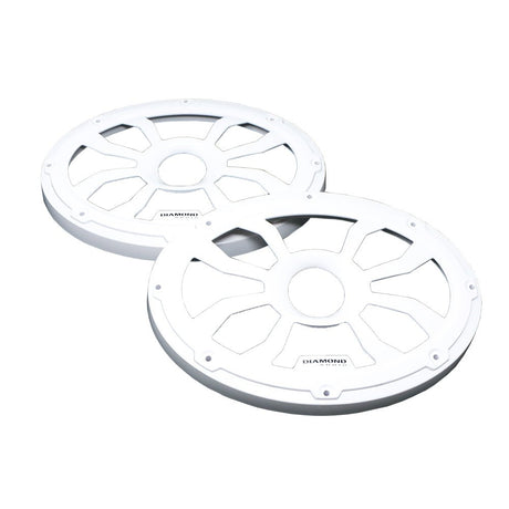 HXM69FWW - 6.5" Flush Mount Speaker Grills - White (Pair) - HXM69FWW - Diamond Audio