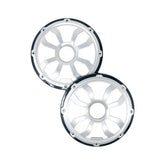 HXM8FGB - 8" Elite Flush Mount Speaker Grills - Brushed Aluminum/Black (Pair) - HXM8FGB - Diamond Audio