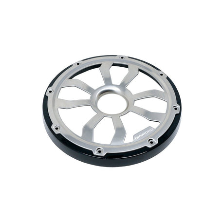 HXM8FGB - 8" Elite Flush Mount Speaker Grills - Brushed Aluminum/Black (Pair) - HXM8FGB - Diamond Audio