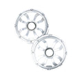 HXM8FGW - 8" Elite Flush Mount Speaker Grills - Brushed Aluminum/White (Pair) - HXM8FGW - Diamond Audio