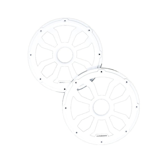 HXM65FWW - 6.5" Flush Mount Speaker Grills - Pair (White) - HXM65FWW - Diamond Audio