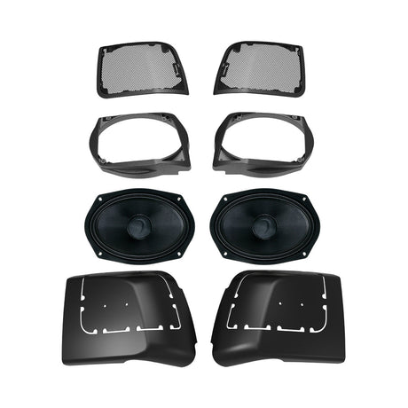 2014 - 2023 Harley Davidson® Cut In Lid Kit with MS69NEO (4Ω) Speakers - MS694NEOLK - MS694NEOLK - Diamond Audio