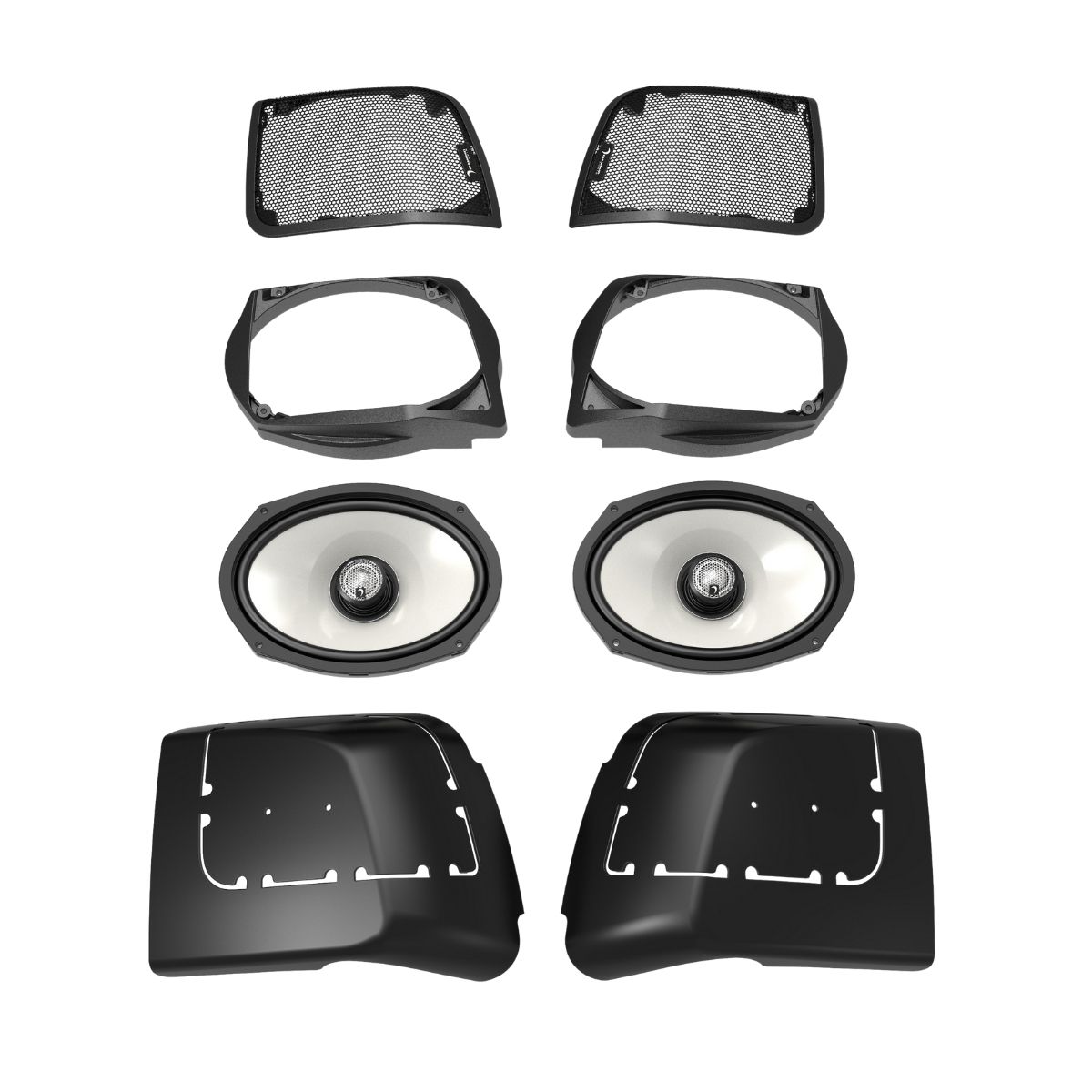 2014 - 2023 Harley Davidson® Cut In Lid Kit with HXM69F2 (2Ω) Speakers - MSHXM692LK - MSHXM692LK - Diamond Audio