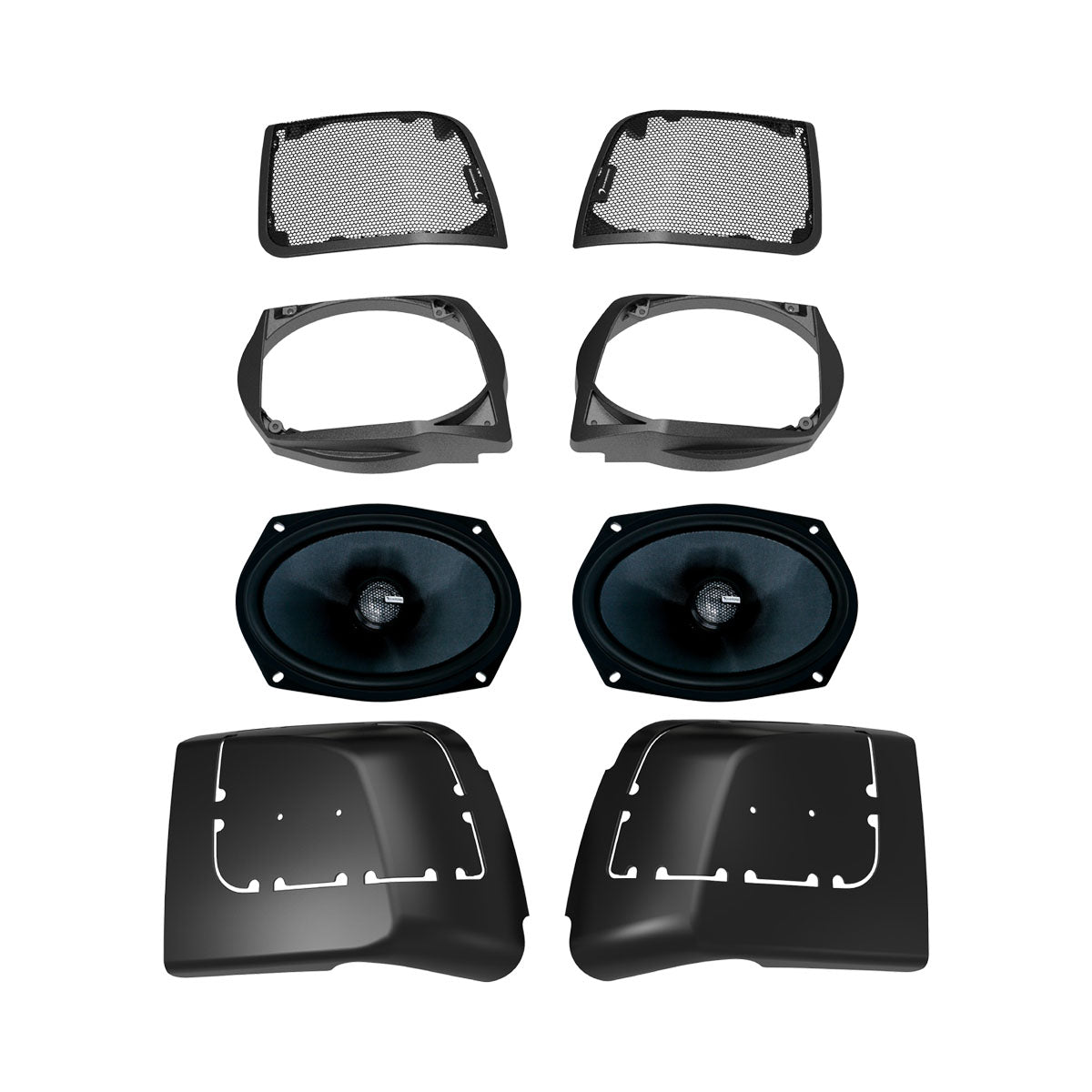 2014 - 2023 Harley Davidson® Cut In Lid Kit with MS692CX2 (2Ω) Speakers - MSMS692LK - MSMS692LK - Diamond Audio
