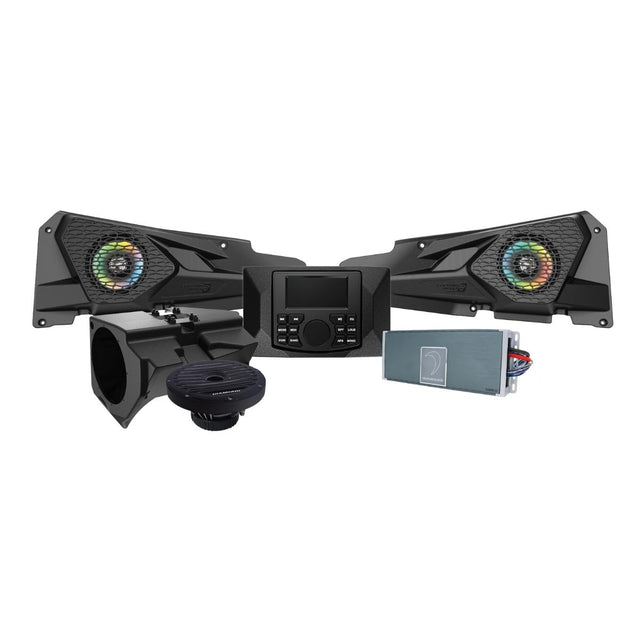 MSRZRKM22 - 2014+ RZR© 2DR / 4DR 6.5" 2 - Way Power Sports All Weather Coaxial Speaker 4 - Channel Amplifier - Diamond Audio