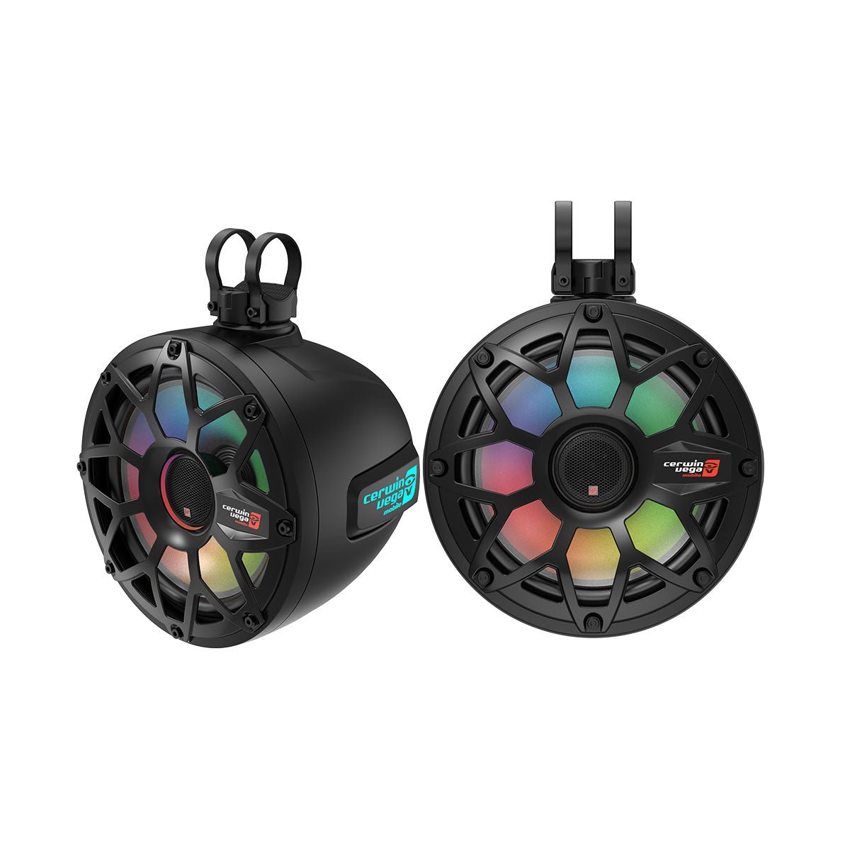 2-Way Speaker System - Pair, Black & White