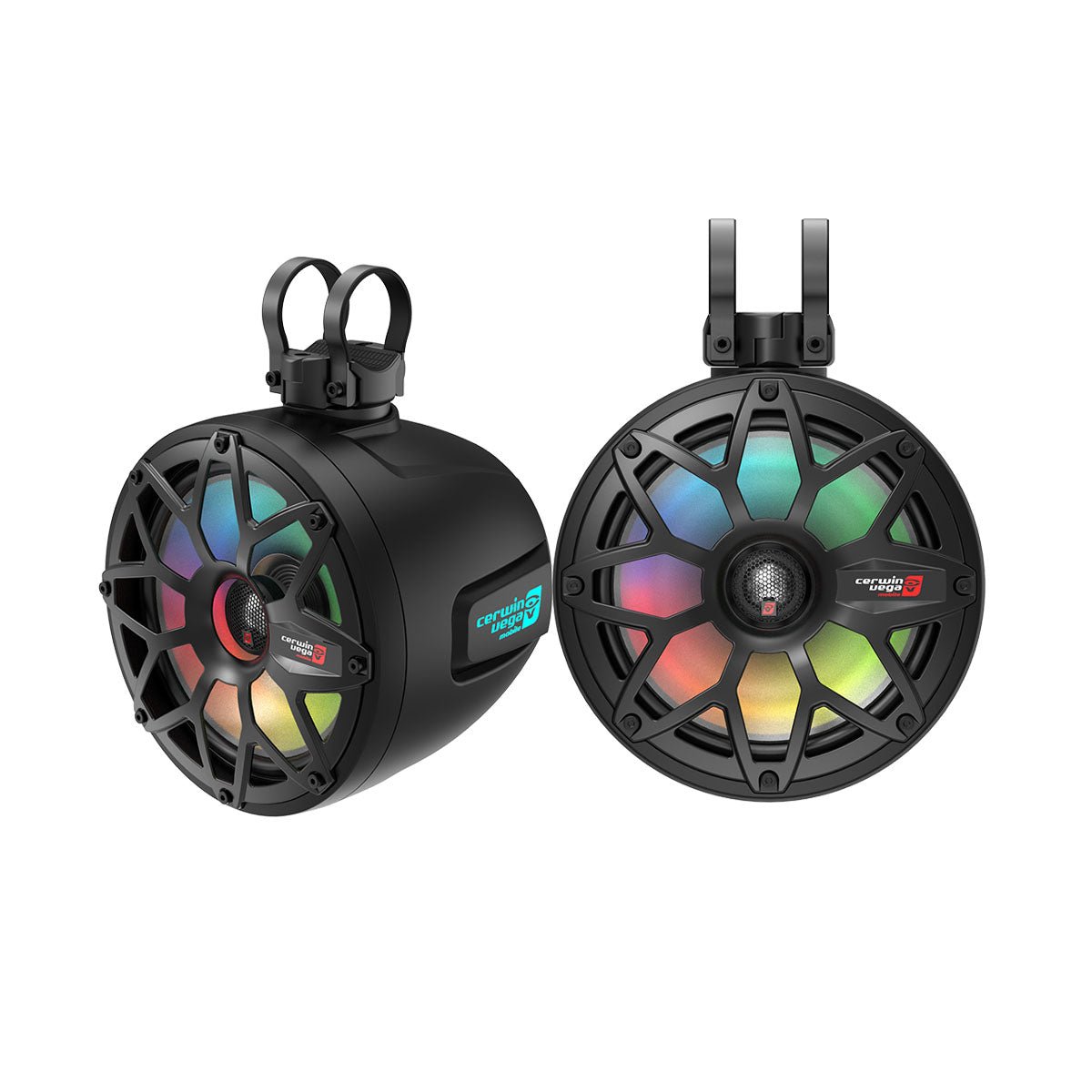 2-Way Speaker System - Pair, Black & White