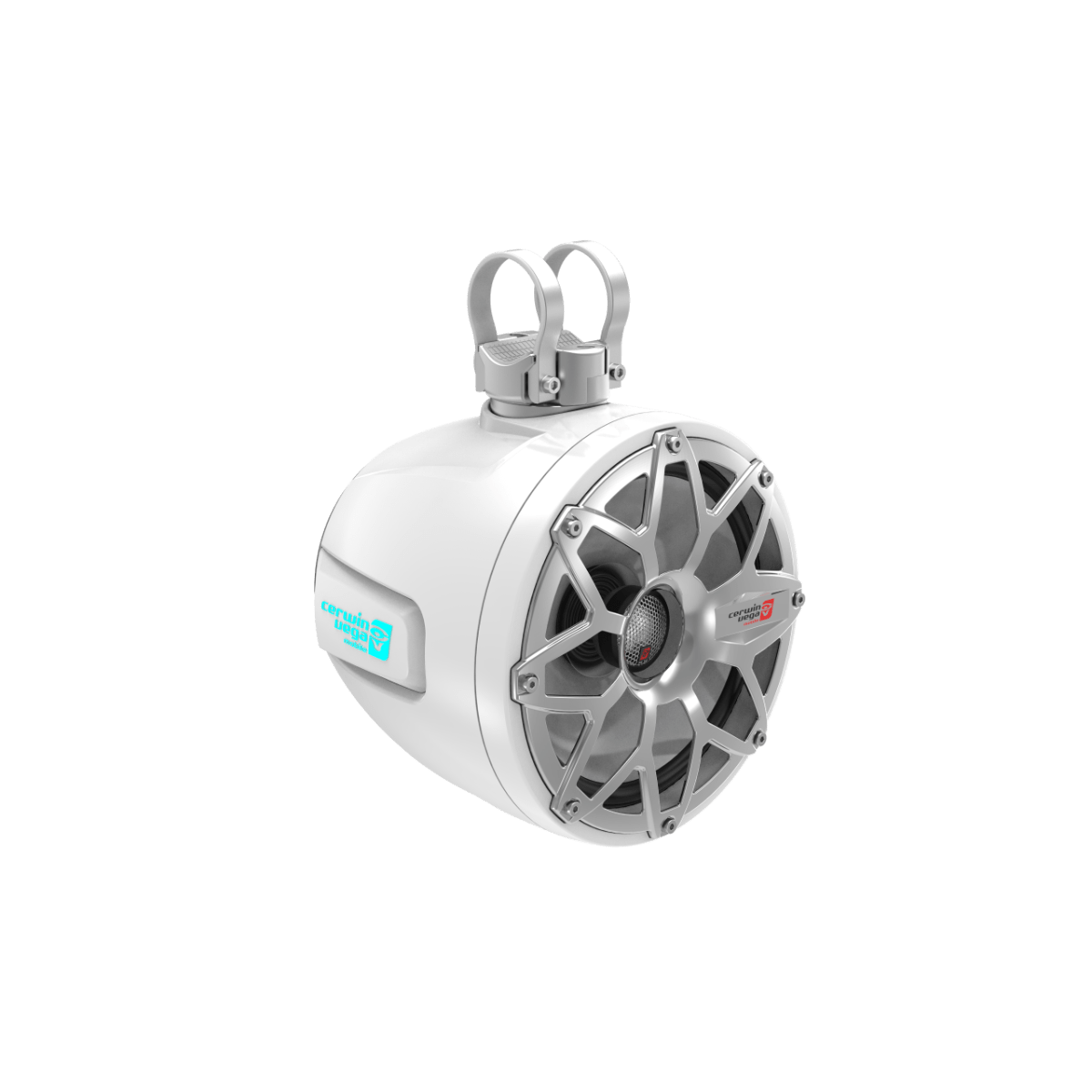 2-Way Speaker System - Pair, Black & White