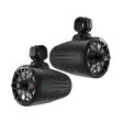 2-Way Speaker System (Pair), Black and White Coated Voice Coil Injection PP Cone Rubber Surround