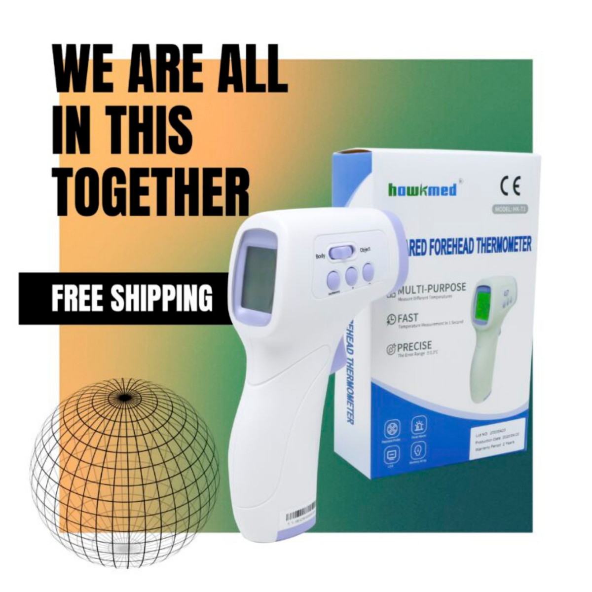 HKT1 - Infrared Forehead Thermometer
