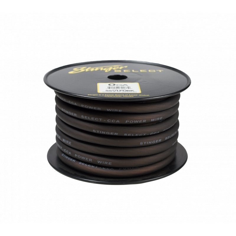 STINGER SSVLP0BK VL MATTE BLACK 0GA POWER WIRE 50 FT'