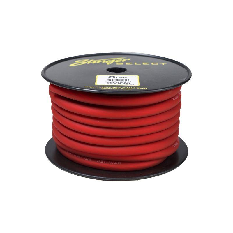STINGER SSVLP0R VL RED MATTE 1/0 GA POWER WIRE - 50 FT'