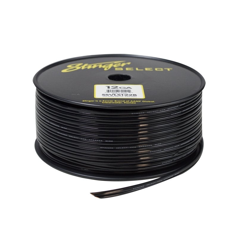 STINGER SSVLS122B VL BLACK 12 GA SPEAKER WIRE - 250 FT'